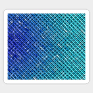 3D abstract blue pattern in the style of lattice characters It's like a braided Sticker